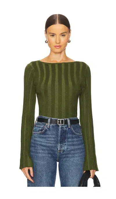 House Of Harlow 1960 Seraphine Sweater In Dark Olive