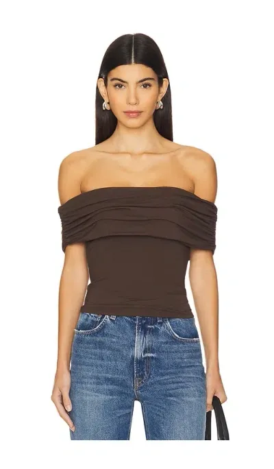 House Of Harlow 1960 Whittney Top In Espresso Brown