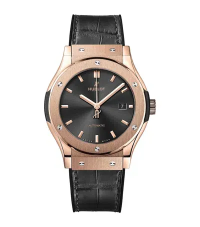 Hublot King Gold Classic Fusion Watch In Black