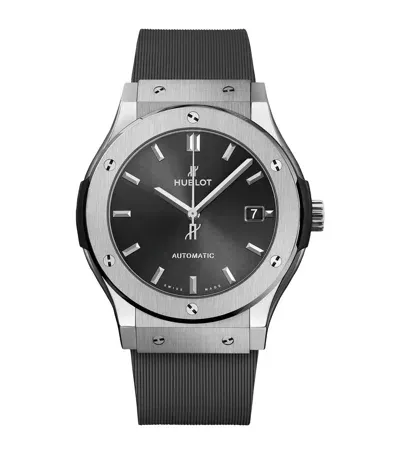 Hublot Titanium Classic Fusion Racing Grey Watch In Black