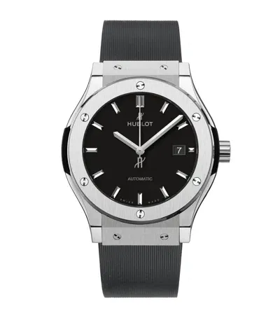 Hublot Titanium Classic Fusion Watch In Blue