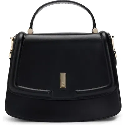 Hugo Ariell Leather Top Handle Bag In Black