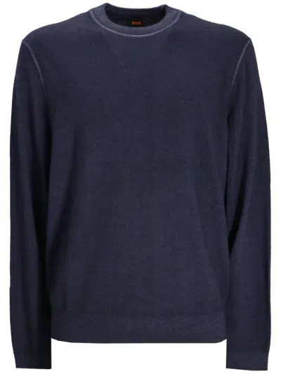 Hugo Boss Astefano Sweater In Blue