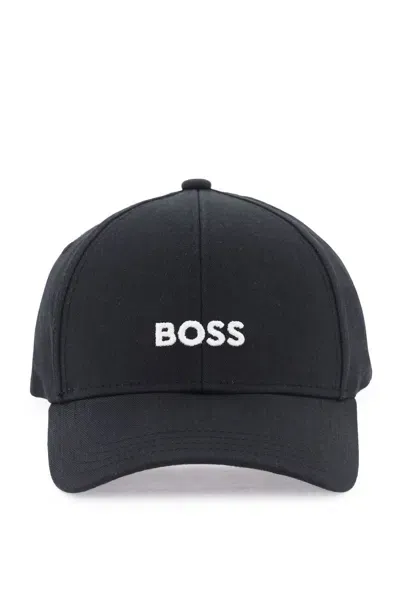 Hugo Boss Baseball Cap With Embroidered Logo In Black