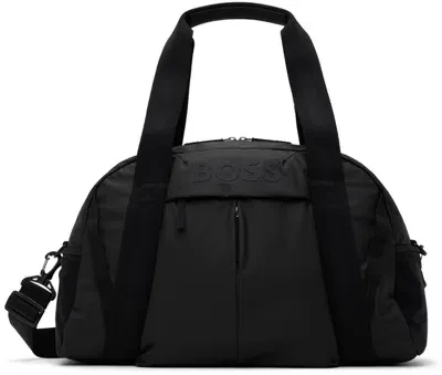 Hugo Boss Stormy Mens Faux Leather Holdall With Logo Details In Black 001