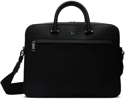 Hugo Boss Embossed-logo Laptop Bag In Black