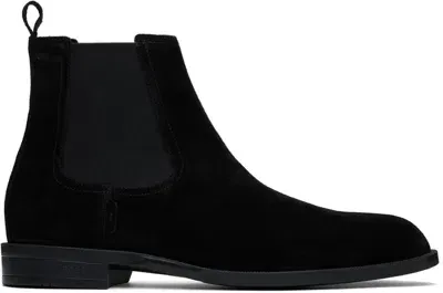 Hugo Boss Derrek Suede Chelsea Boots In Dark Brown