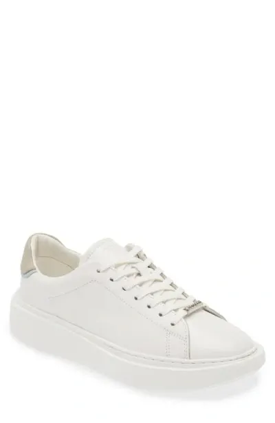 Hugo Boss Amber Tenn Leather Sneakers In White