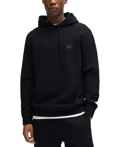 Hugo Boss Boss By  Men's Logo Patch Hoodie In Black