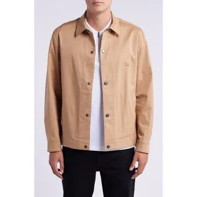 Hugo Boss Boss Carper Coach's Jacket In Medium Beige