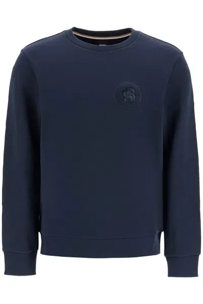 Hugo Boss Boss Crewneck Sweatshirt With Double Mon