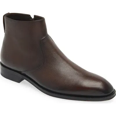 Hugo Boss Boss Derrek Zip Boot In Dark Brown