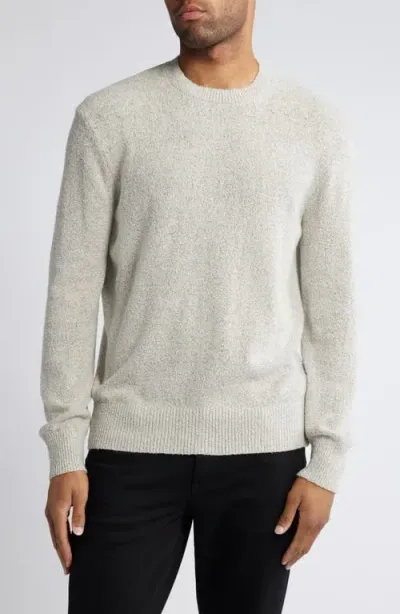 Hugo Boss Boss Destino Silk Mélange Crewneck Sweater In Open Beige