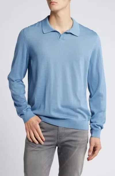 Hugo Boss Boss Enord Virgin Wool Sweater In Open Blue