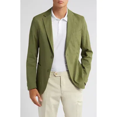 Hugo Boss Boss Hanry Stretch Linen Blend Sport Coat In Open Green