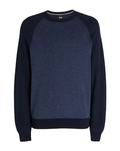 Hugo Boss Boss Man Sweater Navy Blue Size L Virgin Wool, Cotton