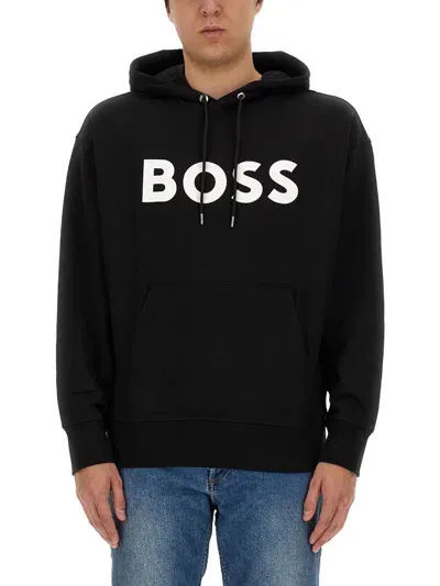 Hugo Boss Boss Sweatshirt With Logo In Black