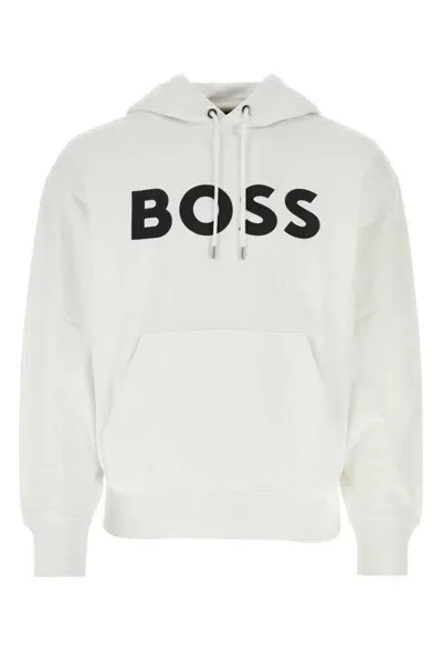 Hugo Boss Sullivan Cotton Sweatshirt In White