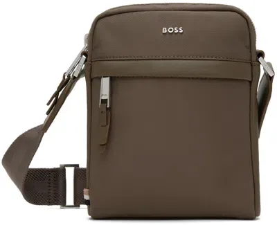 Hugo Boss Brown Canvas Bag