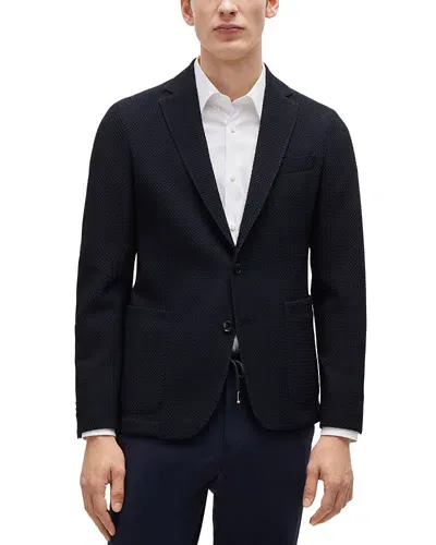 Hugo Boss C-hanry-233 Textured Slim Fit Sport Coat In Dark Blue