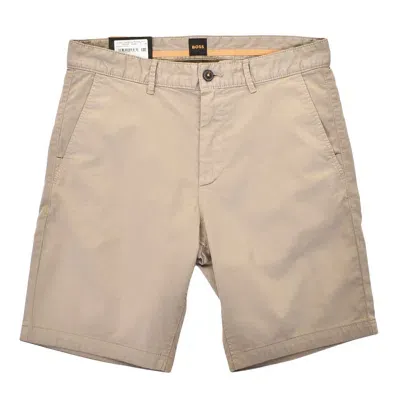 Hugo Boss Chino Slim Shorts Open Brown In Purple