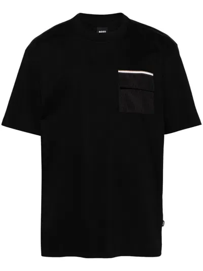 Hugo Boss Cotton T-shirt In Black