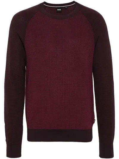 Hugo Boss Dairon Sweatshirt In Burgunderrot