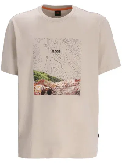 Hugo Boss Forest T-shirt In Neutrals