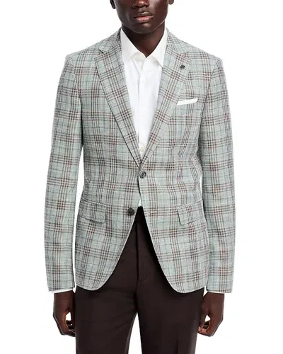 Hugo Boss H Hutson Plaid Slim Fit Sport Coat In Light Pastel Green