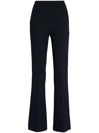 Hugo Boss High-waisted Flared Trousers In Blue