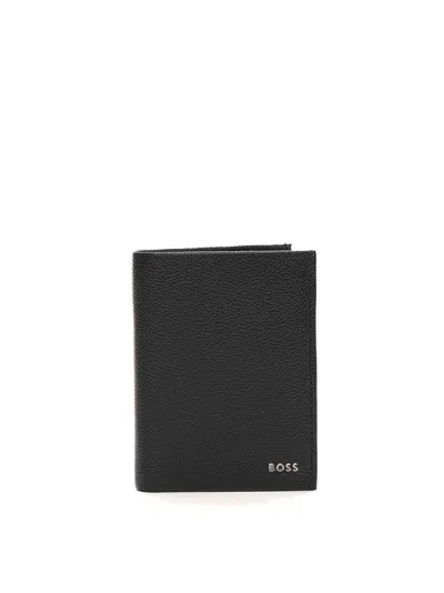 Hugo Boss Highway-vert Vertical Wallet In Black