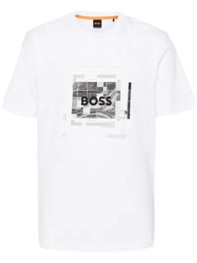 Hugo Boss Logo-print T-shirt In White