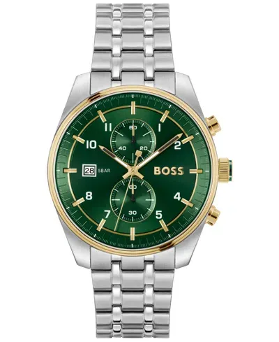 Hugo Boss Men's Sky Traveler Quartz Fashion Chrono Stainless Steel Watch 44mm In Assorted-pre-pack