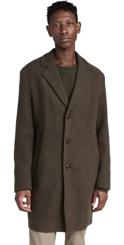 Hugo Boss Overcoat Open Green