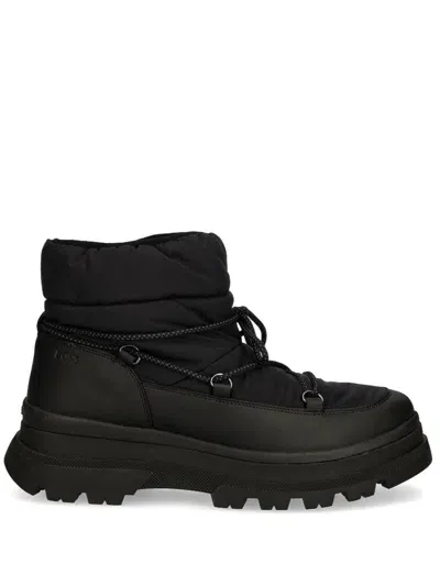 Hugo Boss Padded Ankle Boots In Black