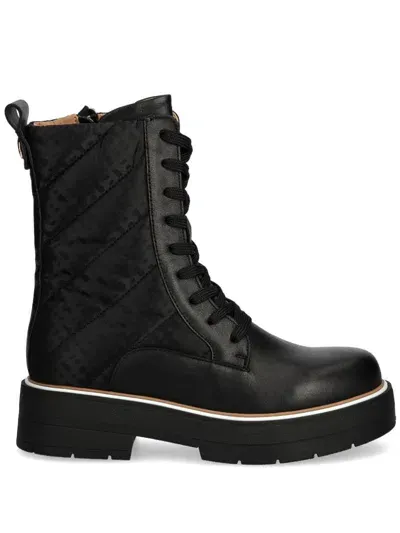 Hugo Boss Panelled Boots In Black