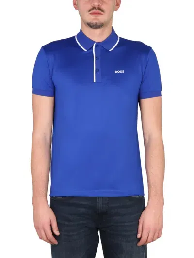 Hugo Boss Polo With Logo In Blue