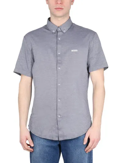 Hugo Boss Shirt With Logo In Grey