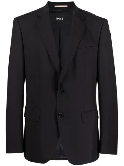 Hugo Boss Single-breasted Blazer In Black