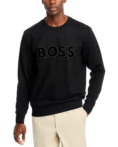 Hugo Boss Soleri Logo Sweatshirt In Black