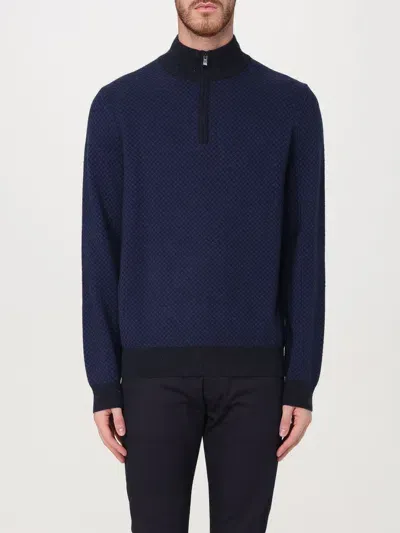 Hugo Boss Sweater Boss Men Color Blue In Blau