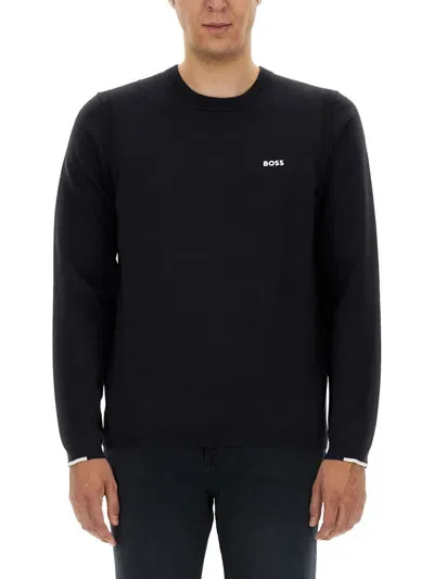 Hugo Boss Sweatshirt With Logo In Blue