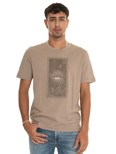 Hugo Boss Te-metropolitan T-shirt In Brownish