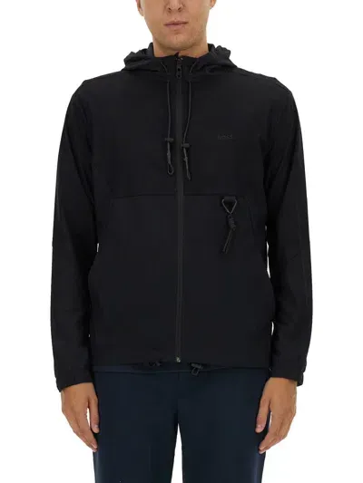 Hugo Boss Technical Fabric Sweatshirt In Black