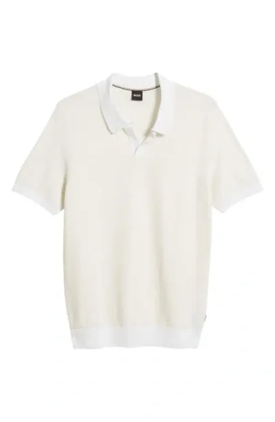 Hugo Boss Tempio Polo Sweater In White