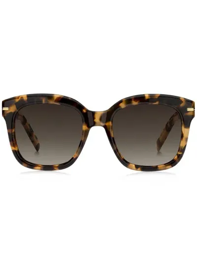 Hugo Boss Tortoiseshell-effect Sunglasses In Black