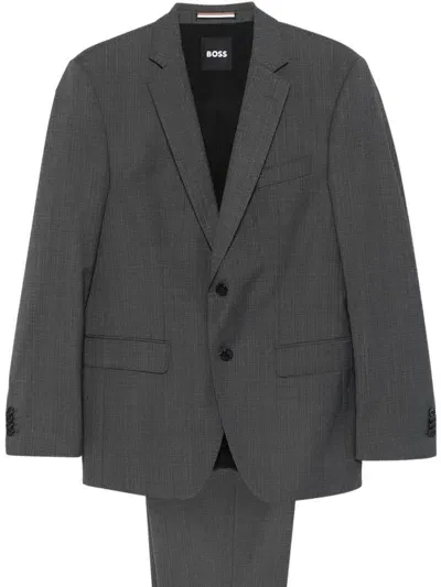 Hugo Boss Virgin-wool Suit In Grey