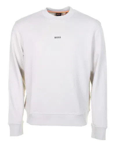 Hugo Boss Wesmall Crew Neck Sweatshirt 271 Light Beige