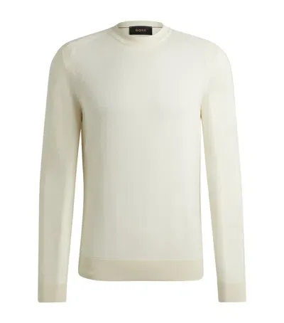 Hugo Boss Wool-cashmere Sweater In White