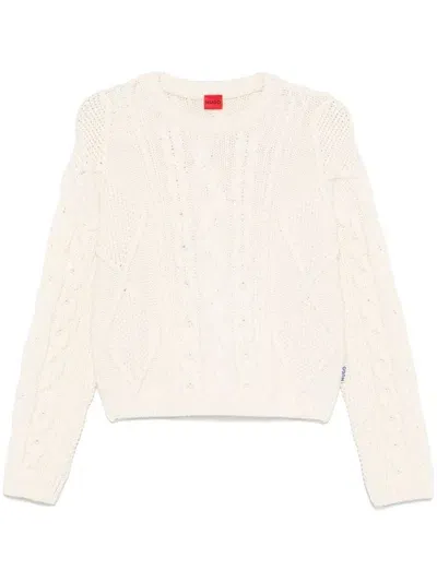 Hugo Crew-neck Sweater In White